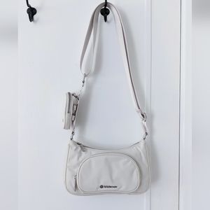 Lululemon Crossbody Bag with Nano Pouch EUC White Opal